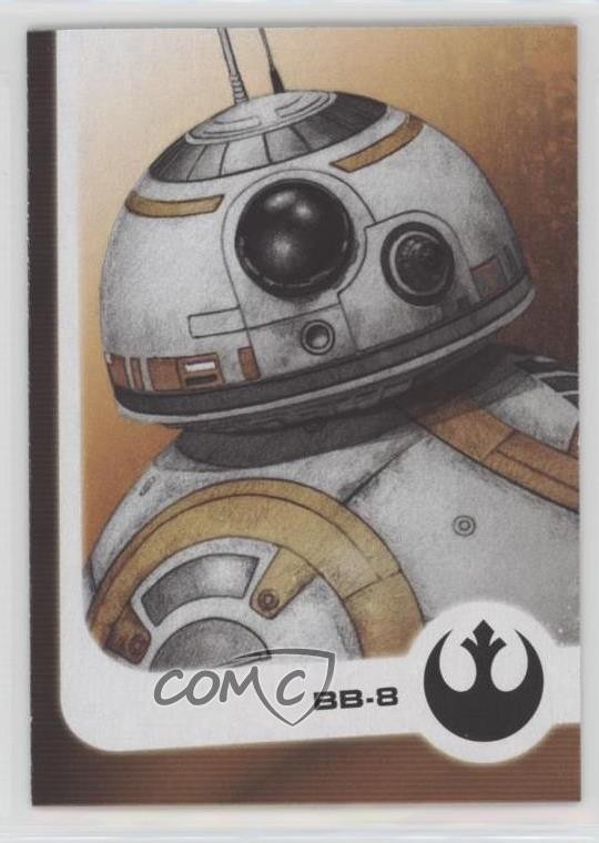 2017 Topps Star Wars: Journey to The Last Jedi Illustrated Characters BB-8 0z5