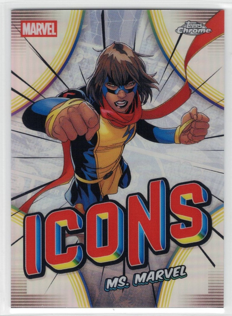 Scheda inserto rifrattore 2026 Topps Chrome Marvel Icons #MI-15 - MS. MARVEL
