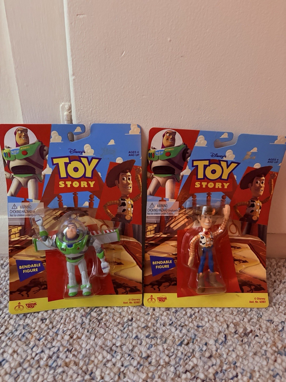 Personaggi pieghevoli vintage Toy Story Buzz e Woody
