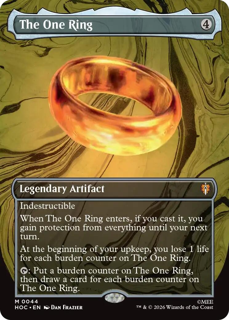 The One Ring (Borderless) #44 (NM) The Hobbit: Eternal-Legal (HOC) MTG