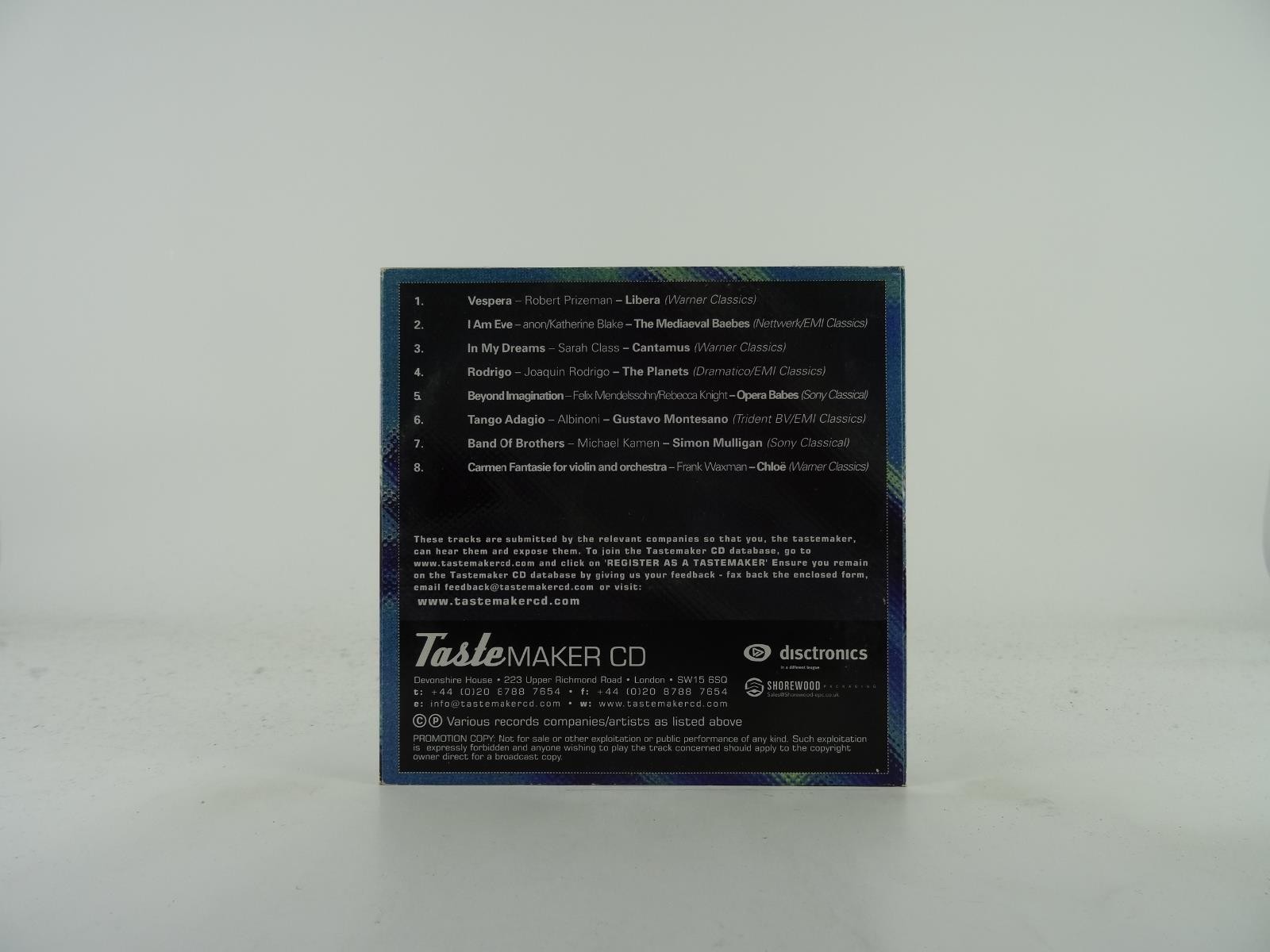 VARIOUS ARTISTS TASTE MAKER CD CLASSICAL (172) 8 Track Promo CD Album including 