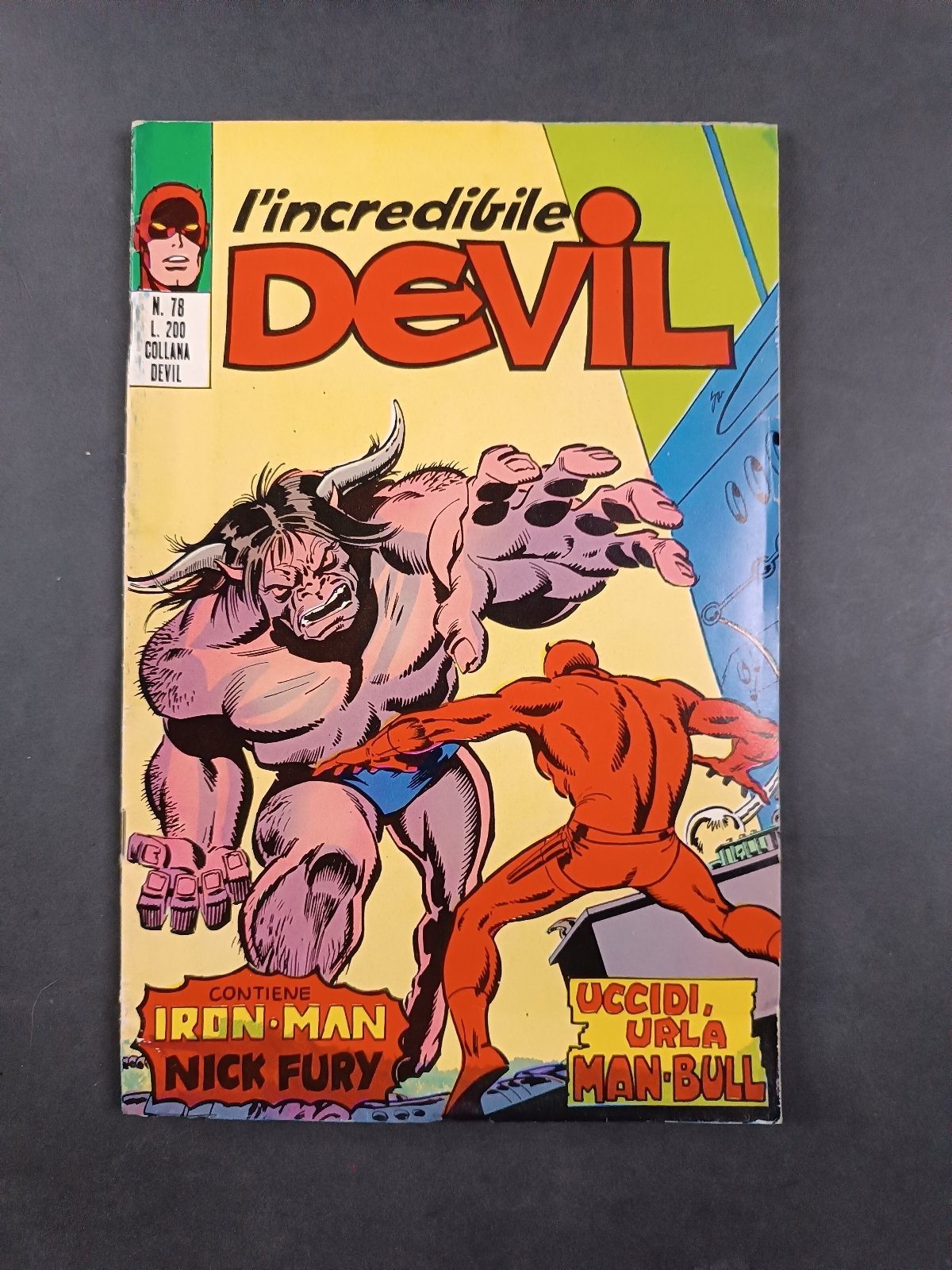 Fumetto L'Incredibile Devil n.78 Uccidi Urla Man-Bull Editoriale Corno resa