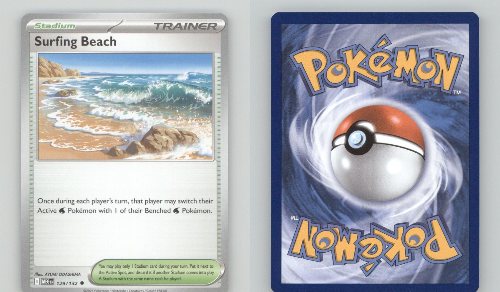 Surfing Beach 129/132 Pokemon Mega Evoluzione Non Comune Quasi Come Nuovo