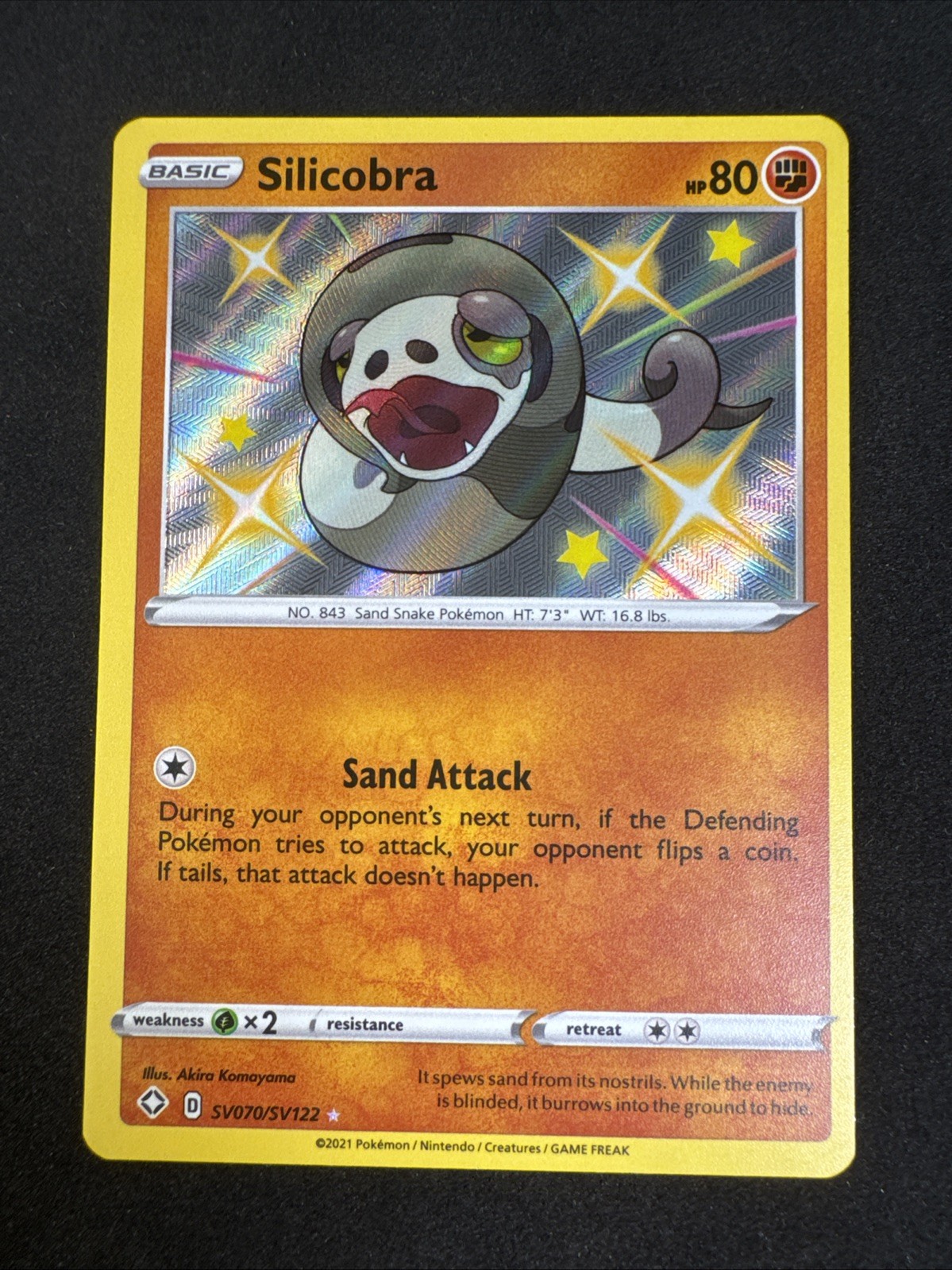 Silicobra SV070/SV122 Shining Fates: Shiny Vault Holo Pokemon MJ