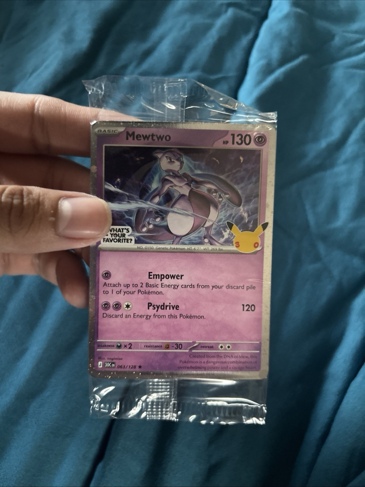 30th Celebration SEALED Pokémon TCG Mewtwo Stamped Promo Card(C)