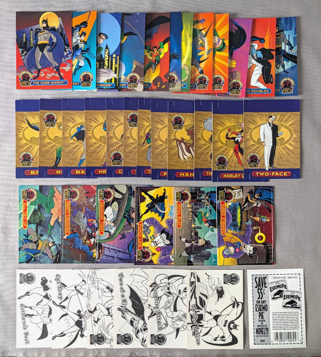 THE ADVENTURES OF BATMAN AND ROBIN ACTION PACKS CARD SET   1996 FLEER/SKYBOX