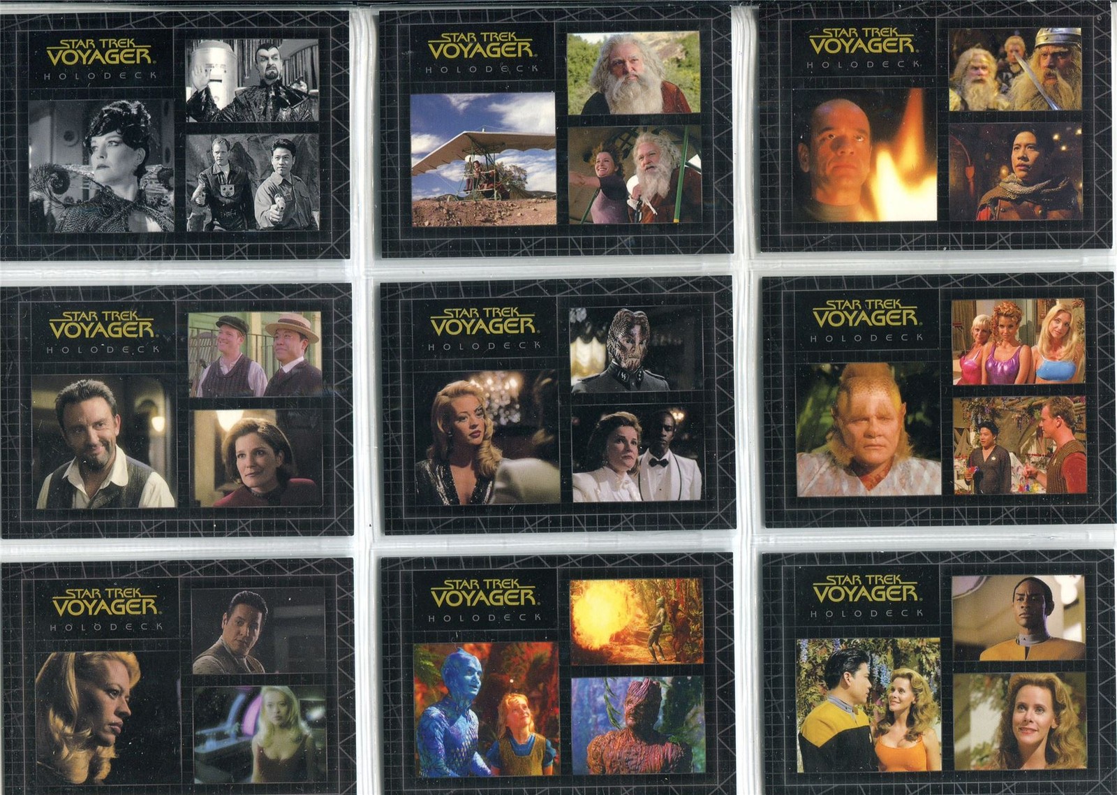 Star Trek Voyager Quotable Complete Best Of The Holodeck Chase Card Set H1-9