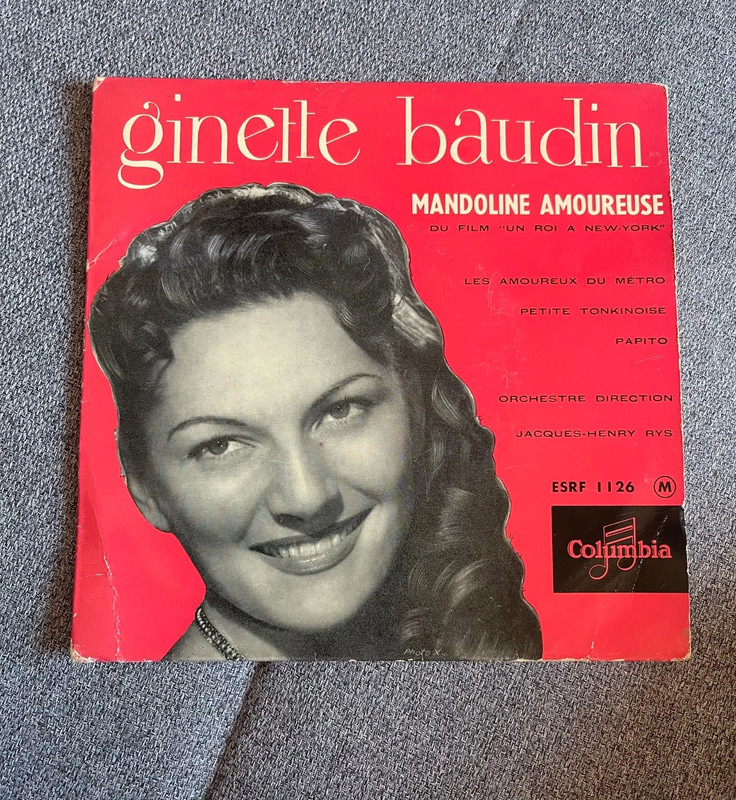 45t Ginette Baudin - Mandoline Amoureuse , 1957