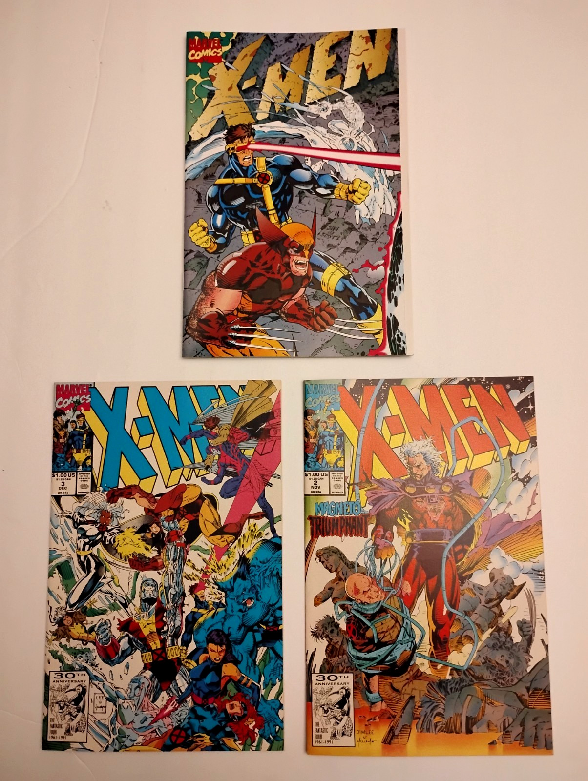 Marvel X-Men 1991 Comics 1, 2, 3 Jim Lee Art Jim Lee Cover 3 BOOKS !!!! Gambit