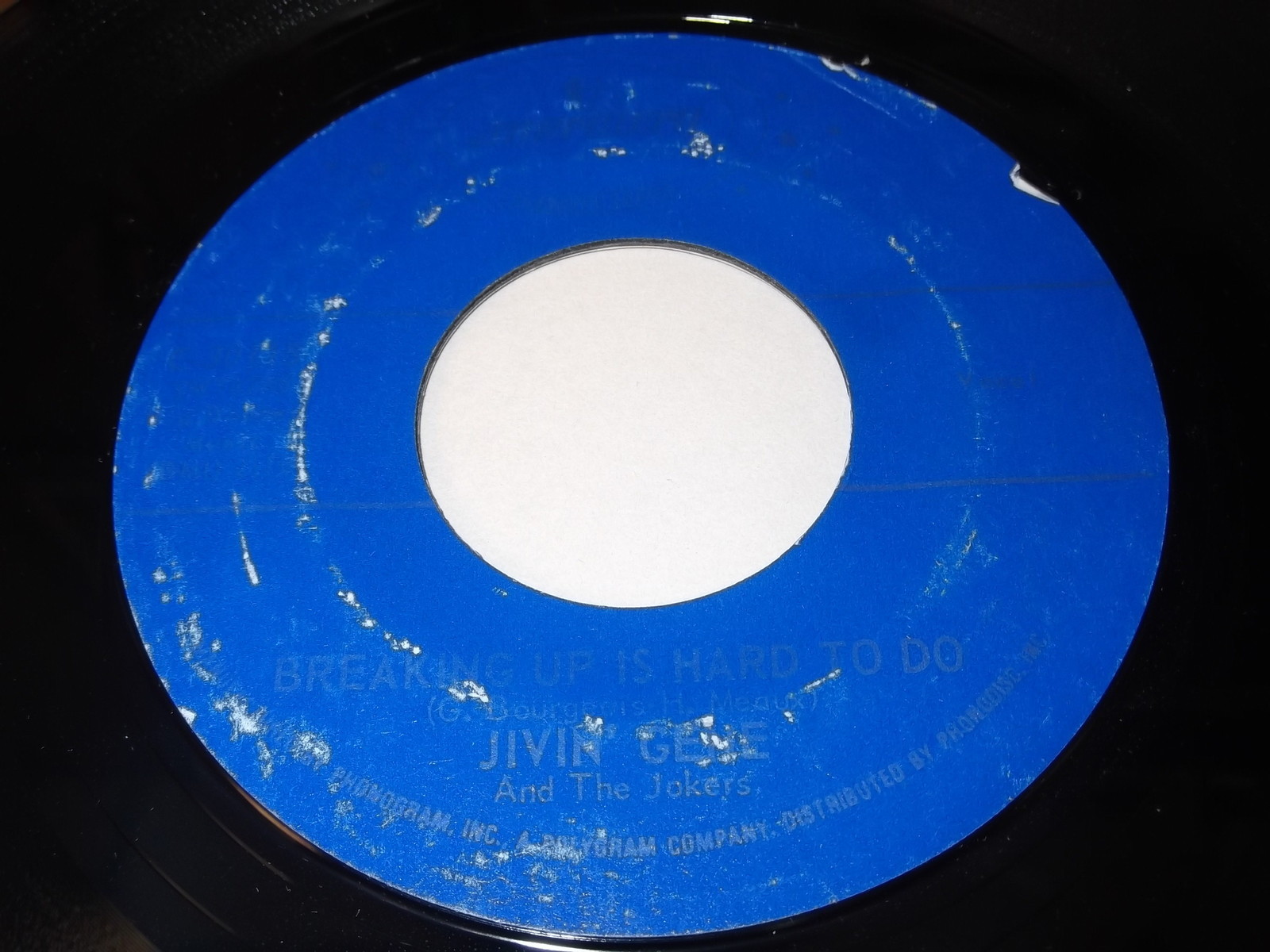 Jivin' Gene - Breaking Up Is Hard To Do / My Need For Love 45 RPM Record