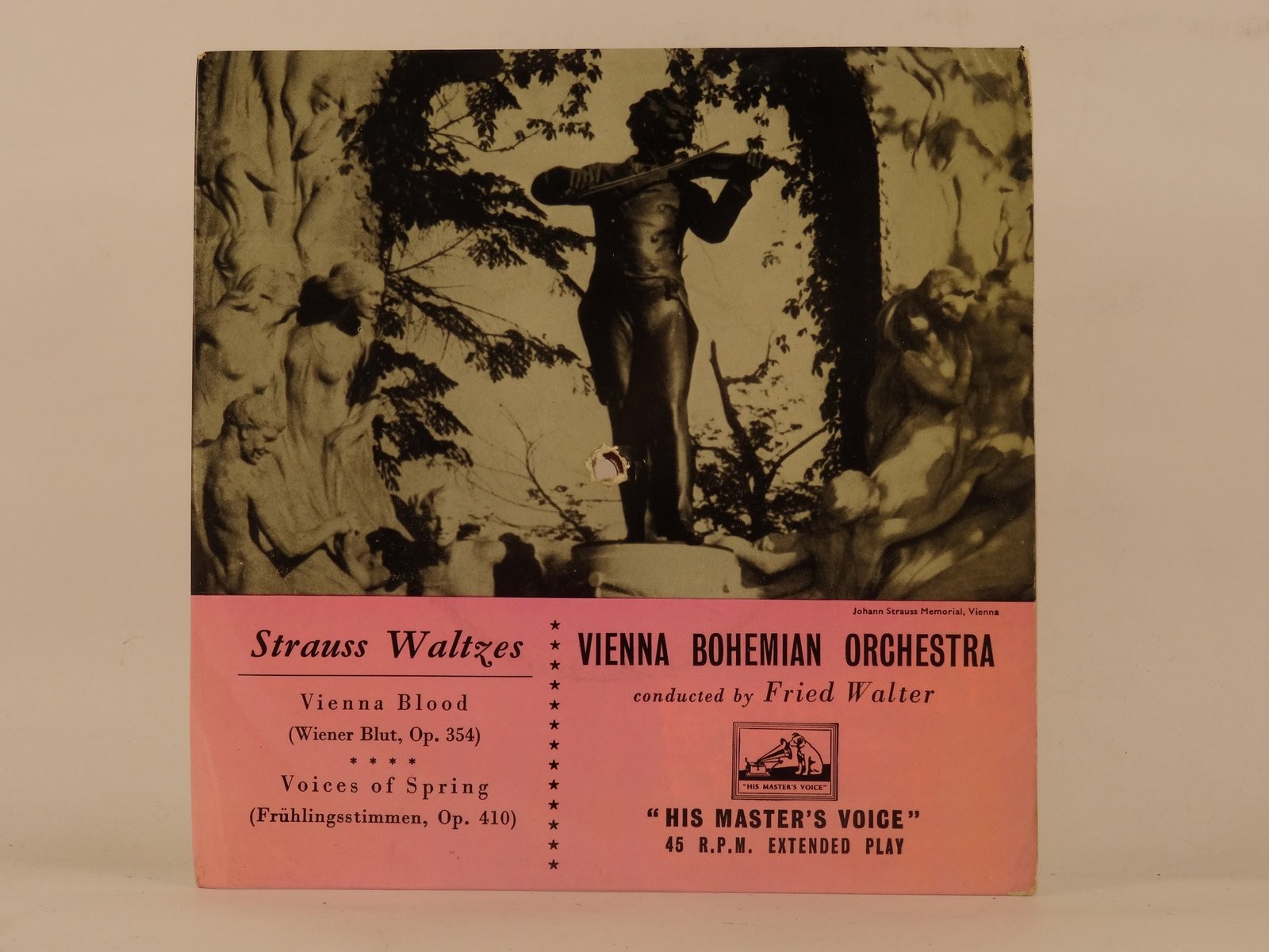 FRIED WALTER STRAUSS WALTZES (VIENNA BLOOD/VOICES OF SPRING) (96) 2 Track 7" Sin