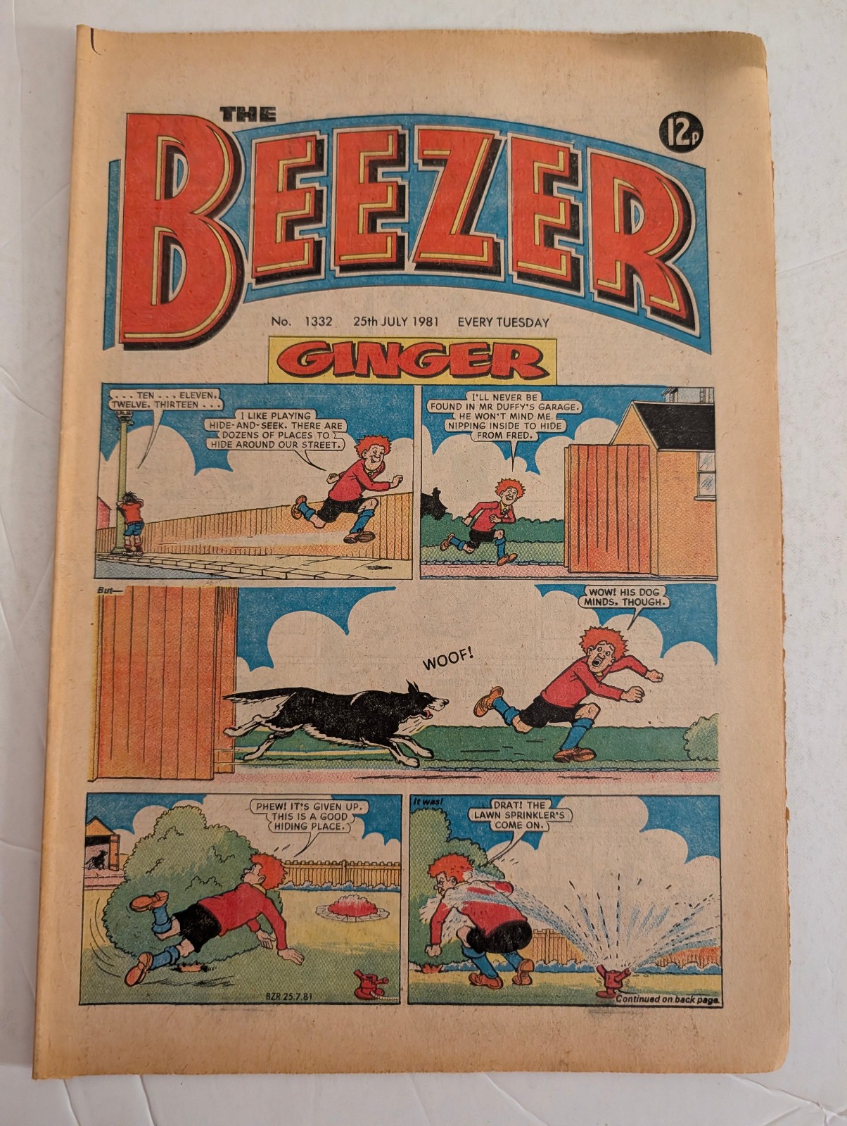 The Beezer Comic No 1332, July 25th 1981.