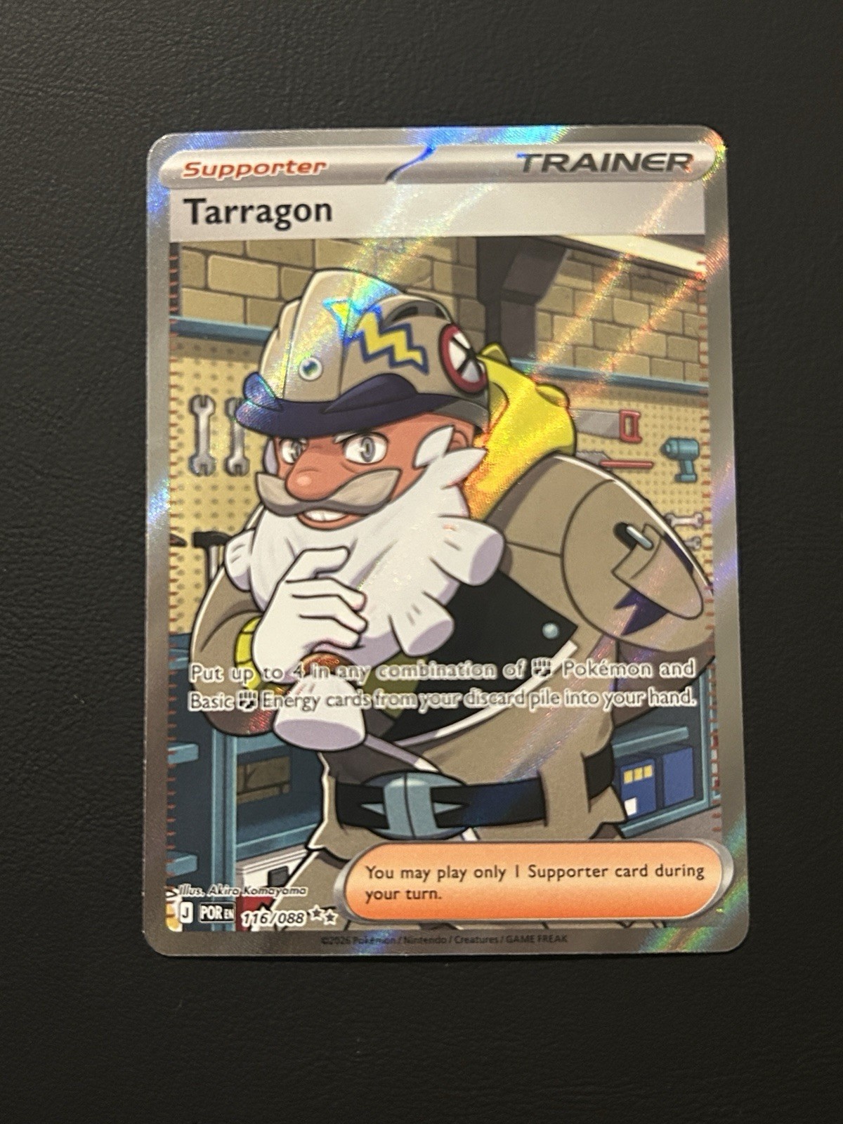 Pokémon Tarragon 116/088 POR Trainer-Supporter Full Art Holo Ultra Rare NM