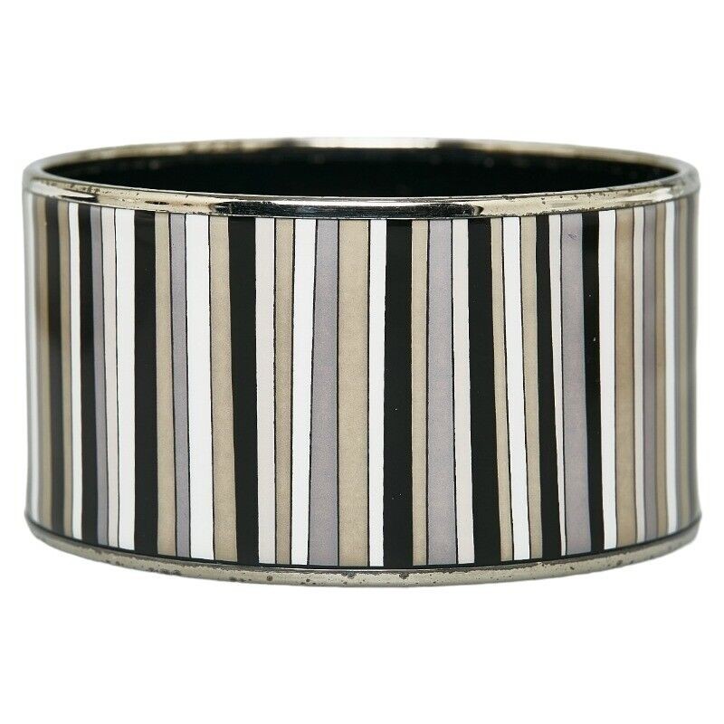 Bracciale Hermes Smalto Smalto TGM Cloisonne Strisce Argento Multicolore