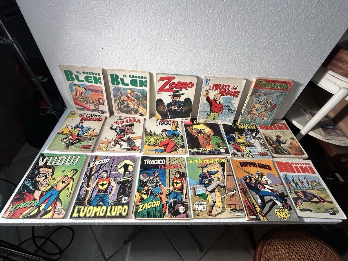 ZAGOR- BLEK-MARK-CAPITAN MIKI LOTTO 17 FUMETTI ANNI 1970 OLD COMICS