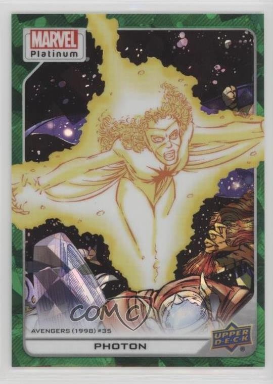 2023 Upper Deck Marvel Platinum High Series Green Crackle 43/99 Photon #199 0y85