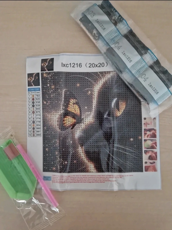 Kit complet chat noir 🐱 peintures diamants 💎
