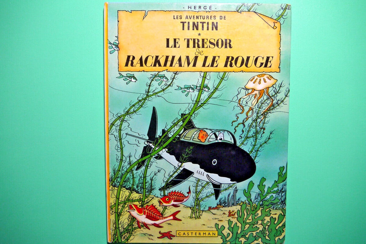 BD TINTIN ET LE TRESOR DE RACKHAM LE ROUGE , B36 , 1966