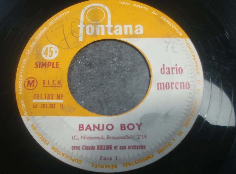 45t juke box dario moreno -banjo boy -1960