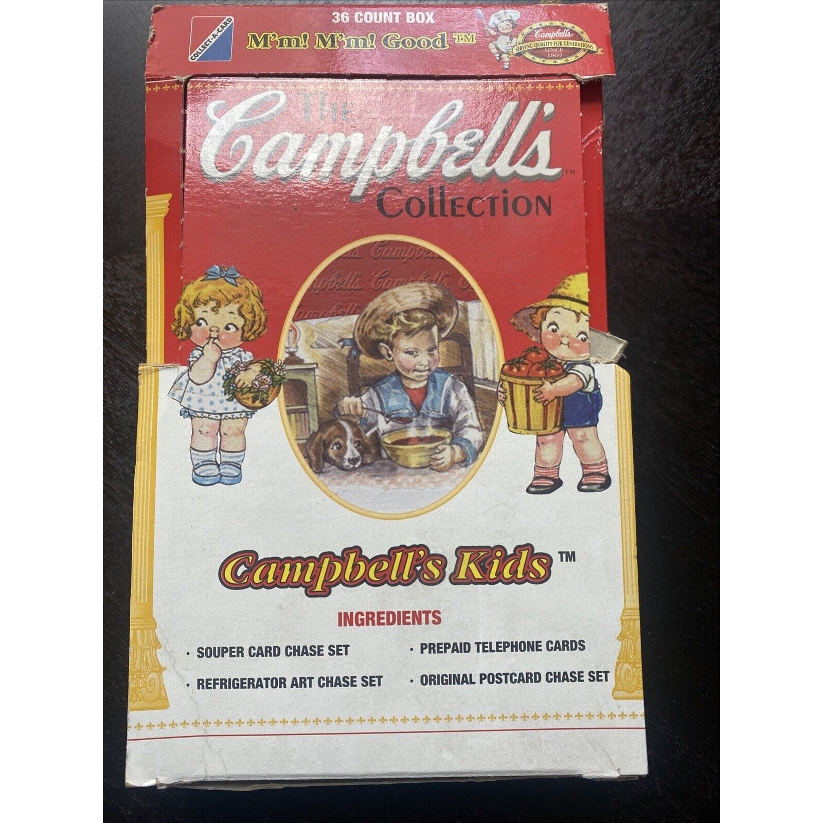 1995 The Campbell's Collection Campbell's Kids Confezione 35 carte sigillate in fabbrica con scatola