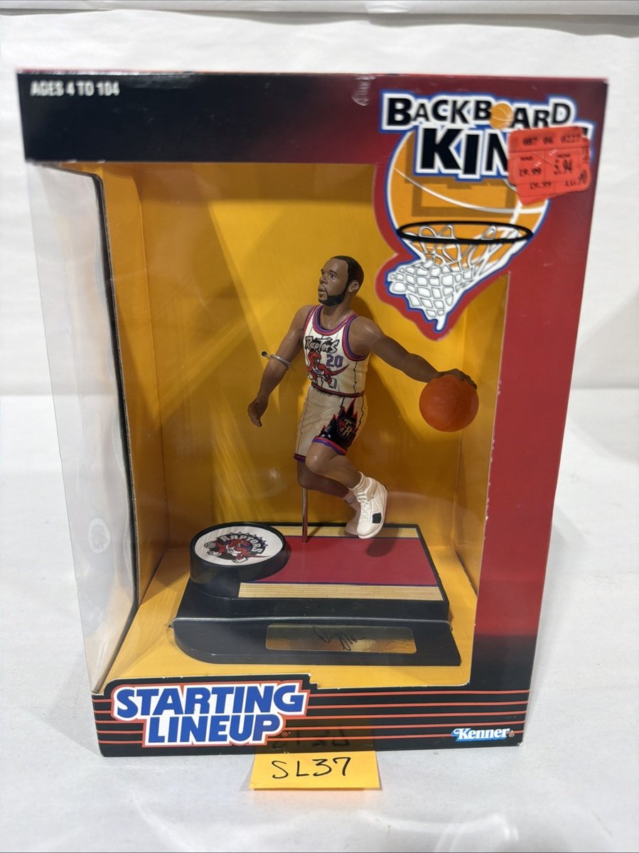 Damon Stoudamire Toronto Raptors 1997 Starting Lineup Backboard KingsFigure NUOVO