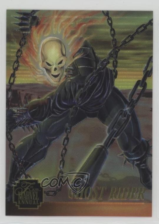 1995 Flair Marvel Annual Chromium Ghost Rider #6 b8c