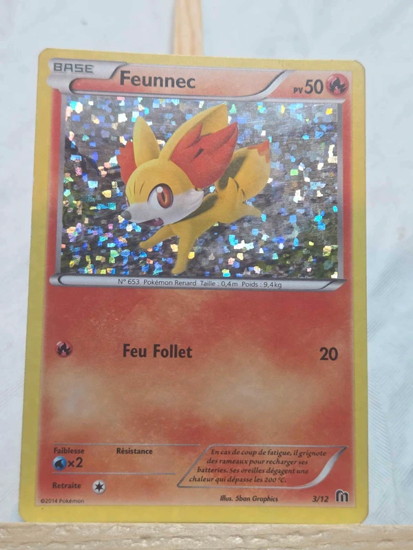 Carte Pokémon française feunnec holo 3/12 mc do 2016