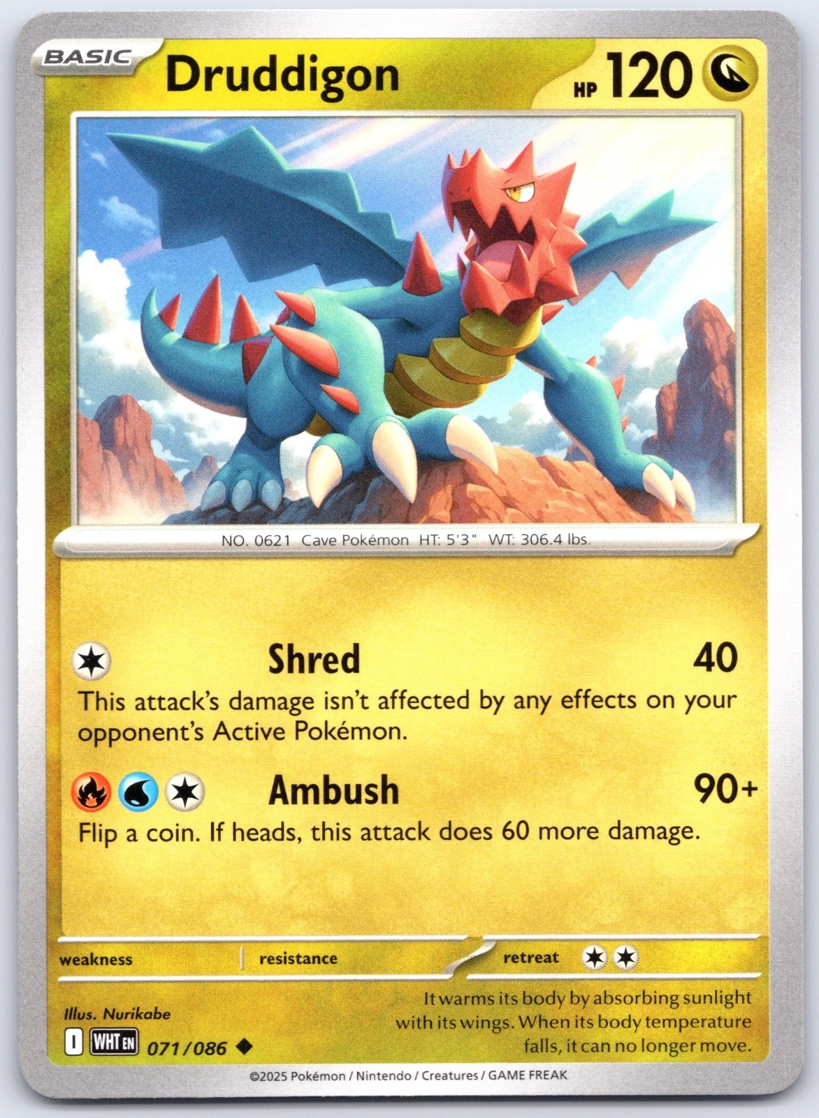 Druddigon Uncommon SV: White Flare 071/086 quasi nuovo