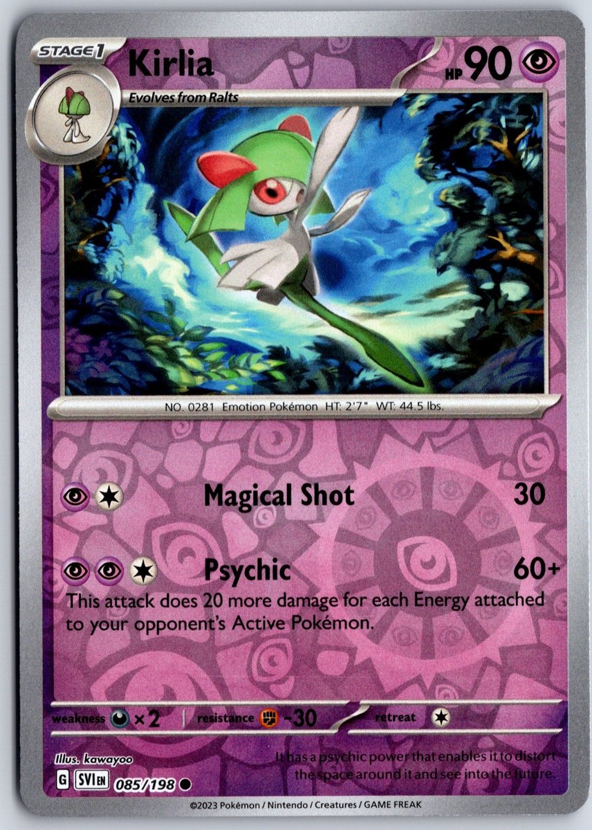 Kirlia 085/198 Sv01: Scarlet & Violet Reverse Holo Common English NM