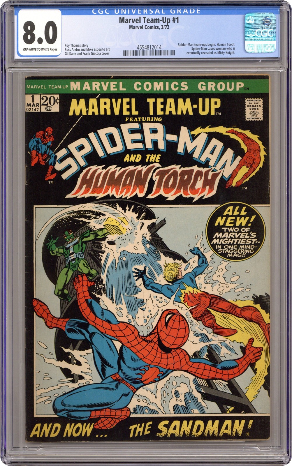 Marvel Team-Up #1 CGC 8.0 1972 4554812014