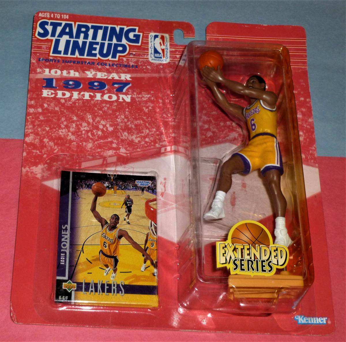 1997 EDDIE JONES extended Los Angeles Lakers Starting Lineup