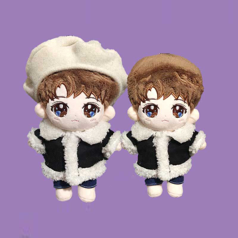 Per Peluche 20cm 15cm Bambola Vestiti Vestiti Vestire Cappotti Pantaloni Cappelli 3 Set
