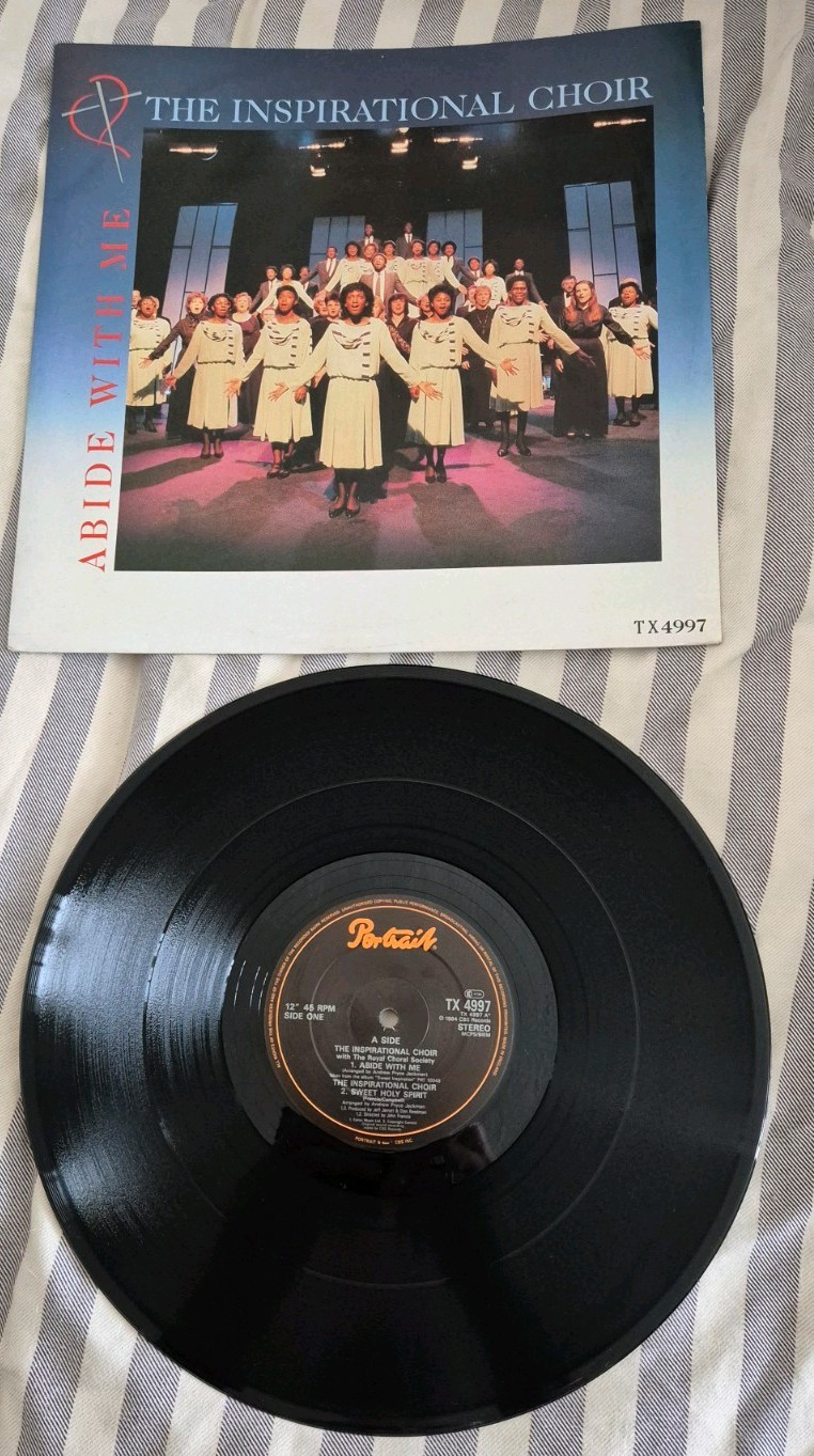 The Inspirational Choir - Abide With Me, 12" Vinyl Record Single