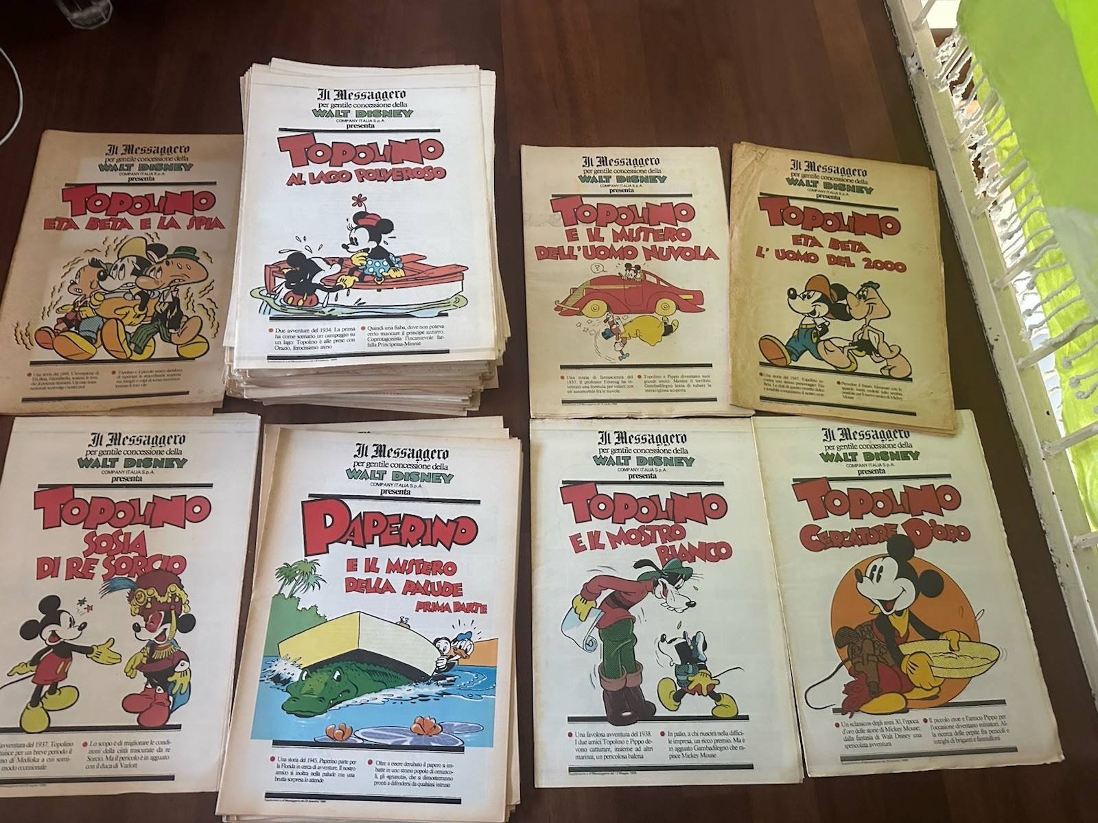 Topolino Paperino Inserti Messaggero Walt Disney 1989/1991 102 Fascicoli Storici