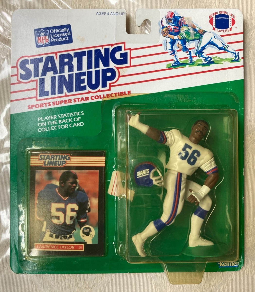 VINTAGE 1989 Lawrence Taylor New York Giants Starting Lineup - Nuovo in confezione