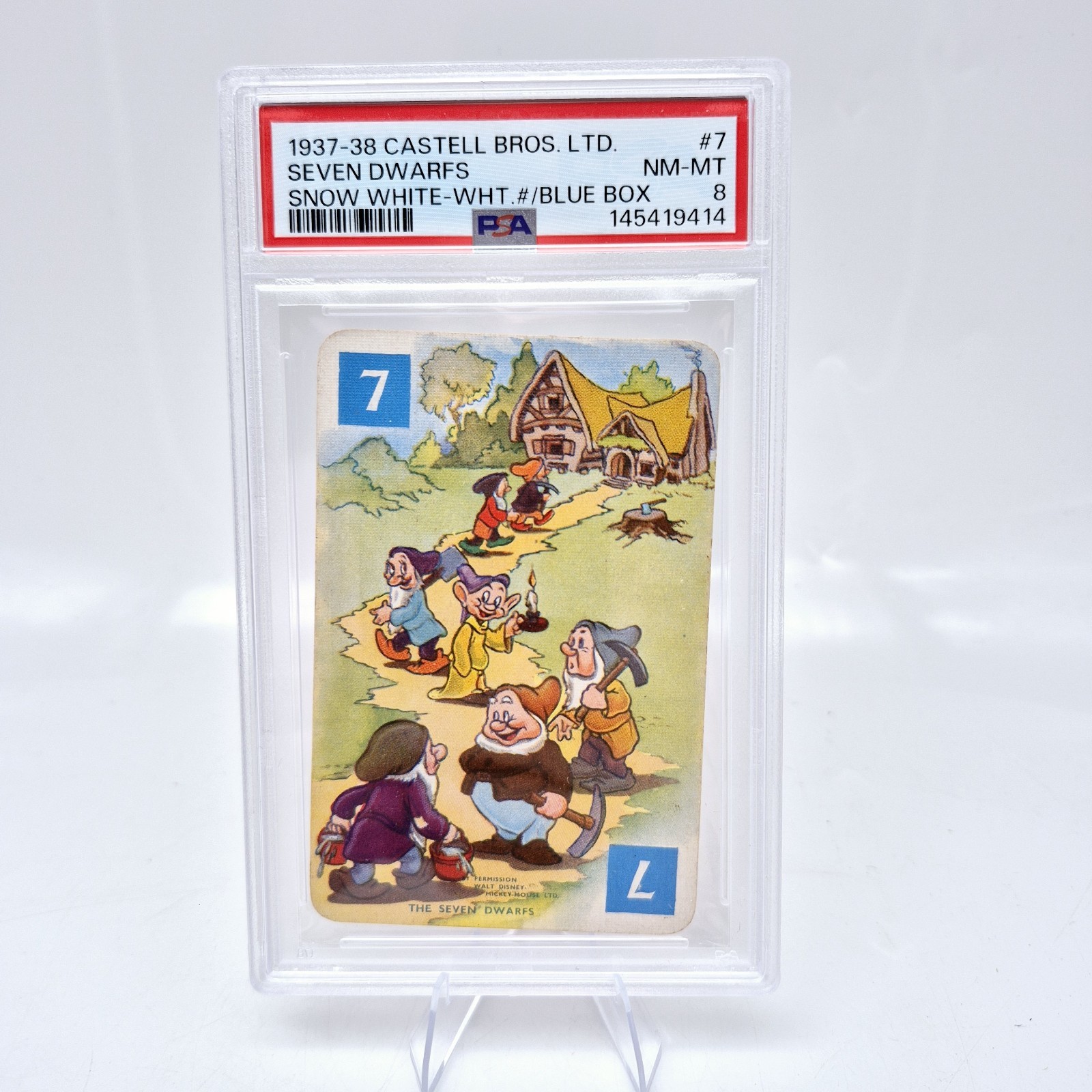 1937 Castell Bros Disney Biancaneve #7 I sette nani PSA 8 carte Rookie