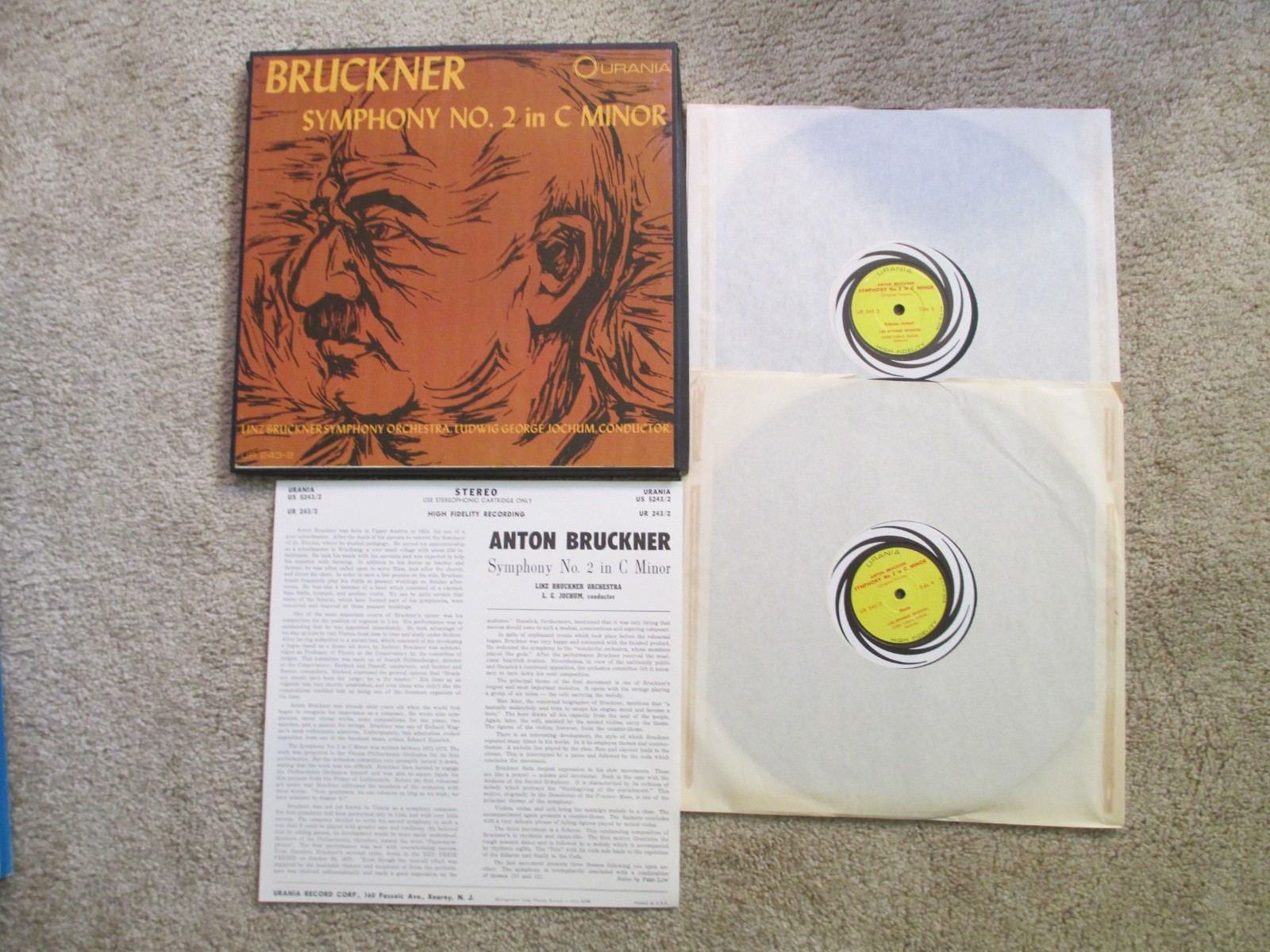 Bruckner Symphony No. 2 In C Minor - George Jochum - URANIA UR243 - 2 LP Box Set