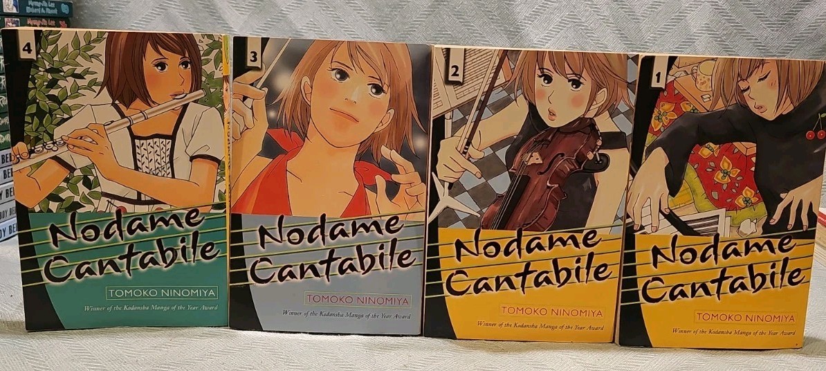 Lotto Nodame Cantabile Manga Vol 1-4 Shojo Romance Music libri rari HTF