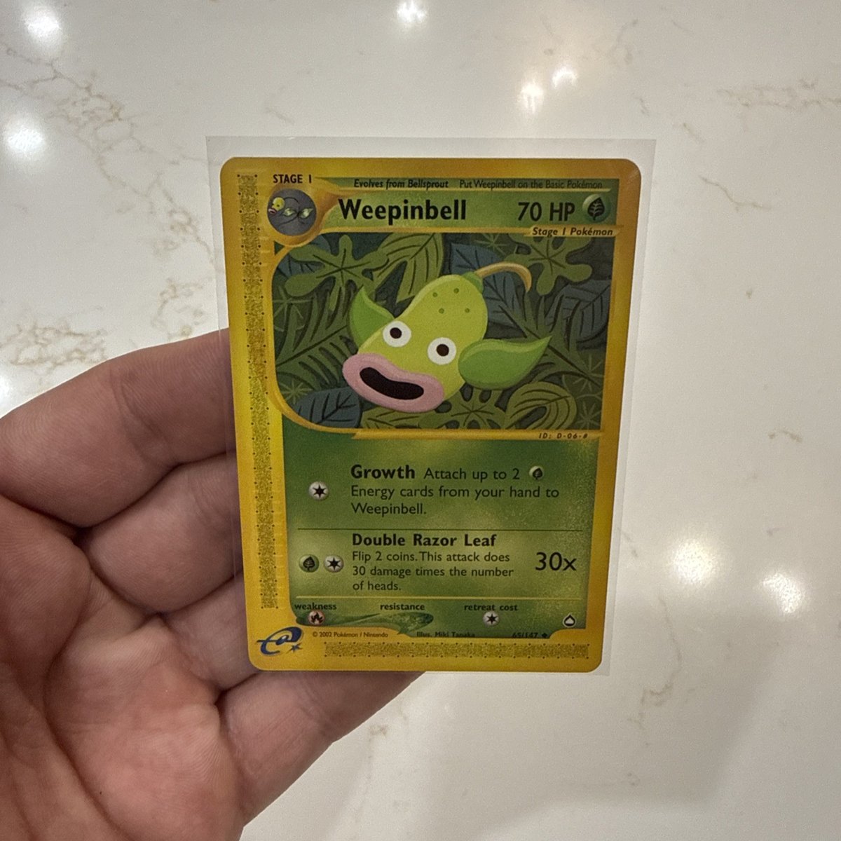 Weepinbell Reg. Carta Pokemon Aquapolis Non Holo 65/147 Nm Near Mint