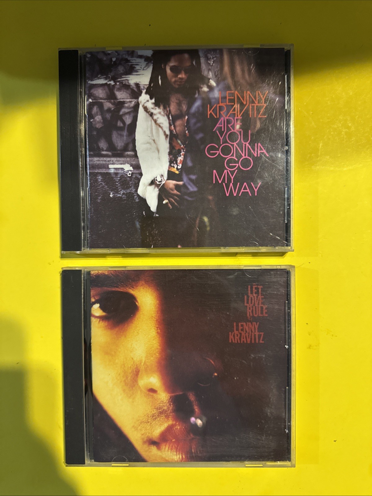 LENNY KRAVITZ LET LOVE RULE + ARE YOU GONNA GO KY WAY (2 CD LOT) VG+ FREE SHIPNG