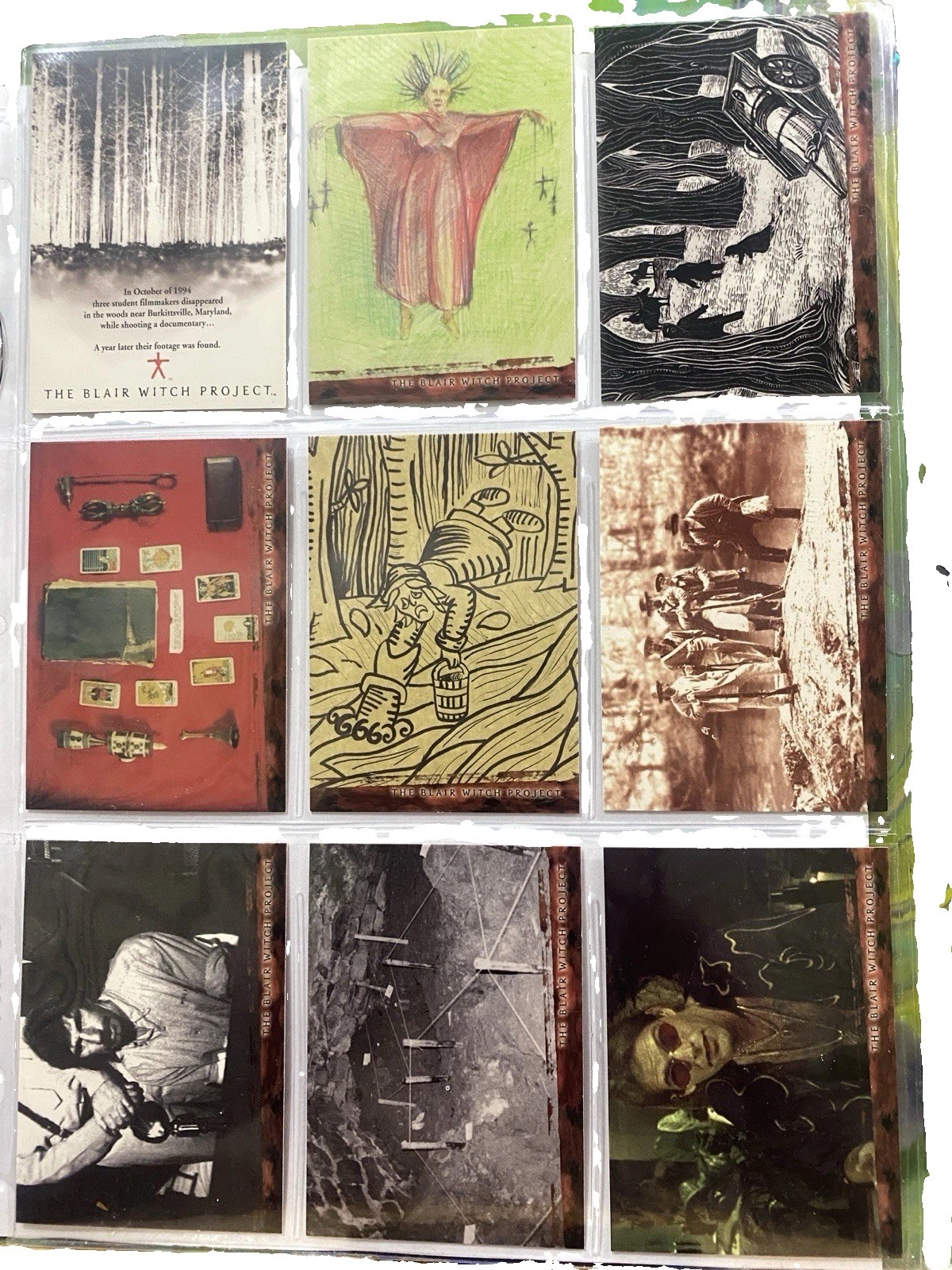 1999 Topps Blair Witch Project 1-72 plus 4 Special Foil Insert Hand Collated Lot