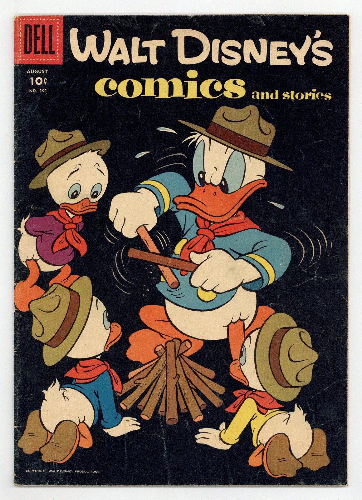 Walt Disney's Comics and Stories #191 VG- 3.5 1956 Low Grade