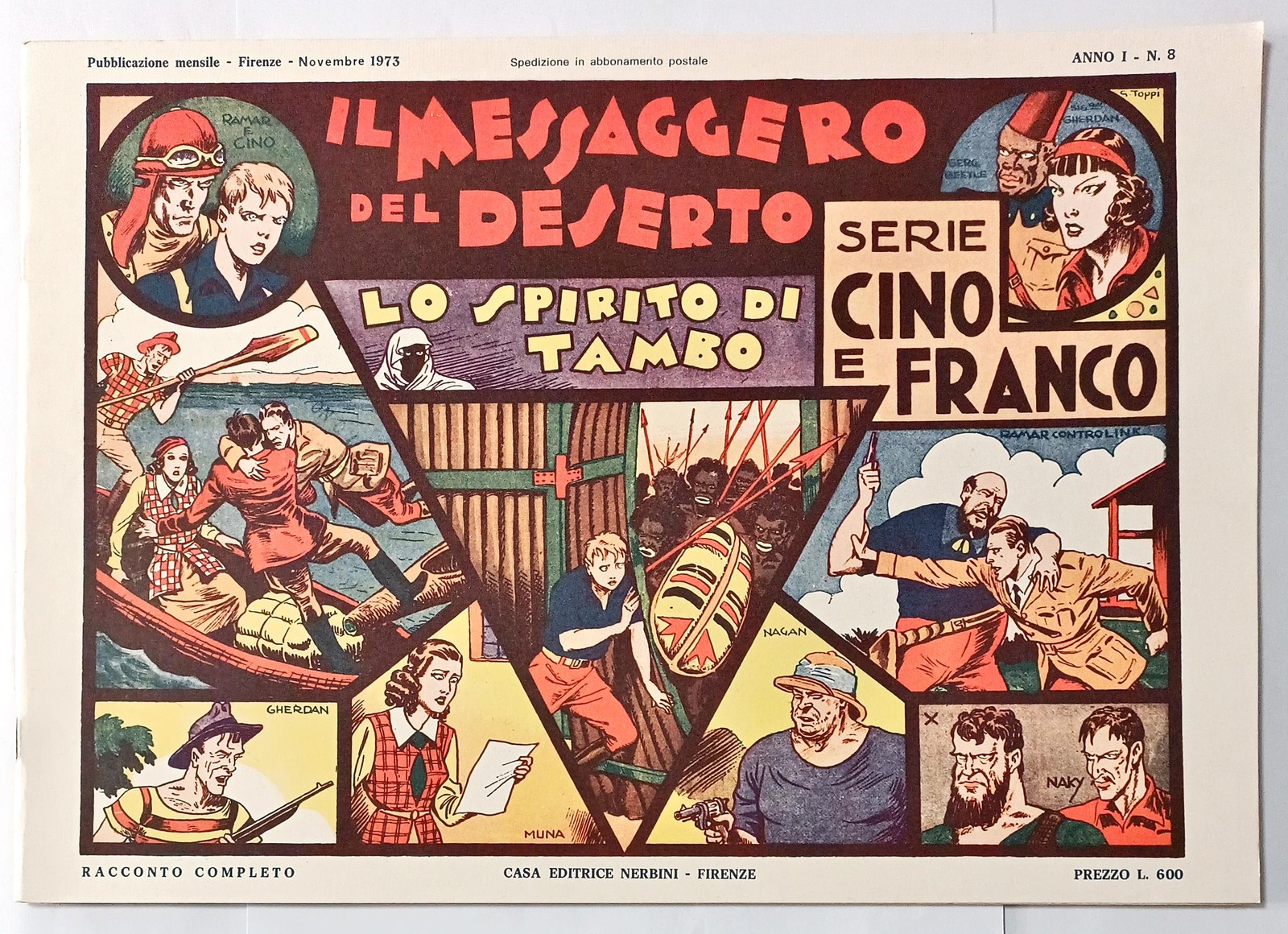 Cino e Franco Il Messaggero del Deserto Nerbini 1973 Ristampa