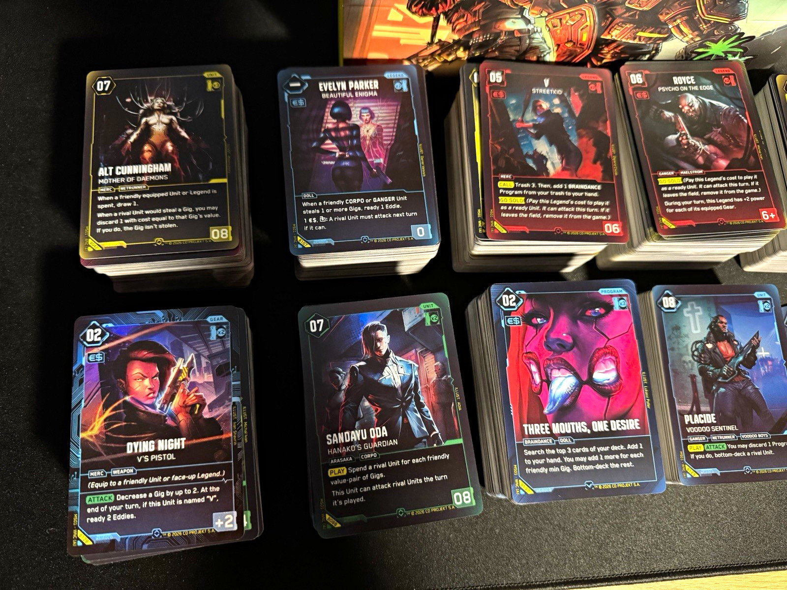 Cyberpunk 2077 TCG - Welcome to Night City BETA - Lotto misto 900 carte - 93 rare