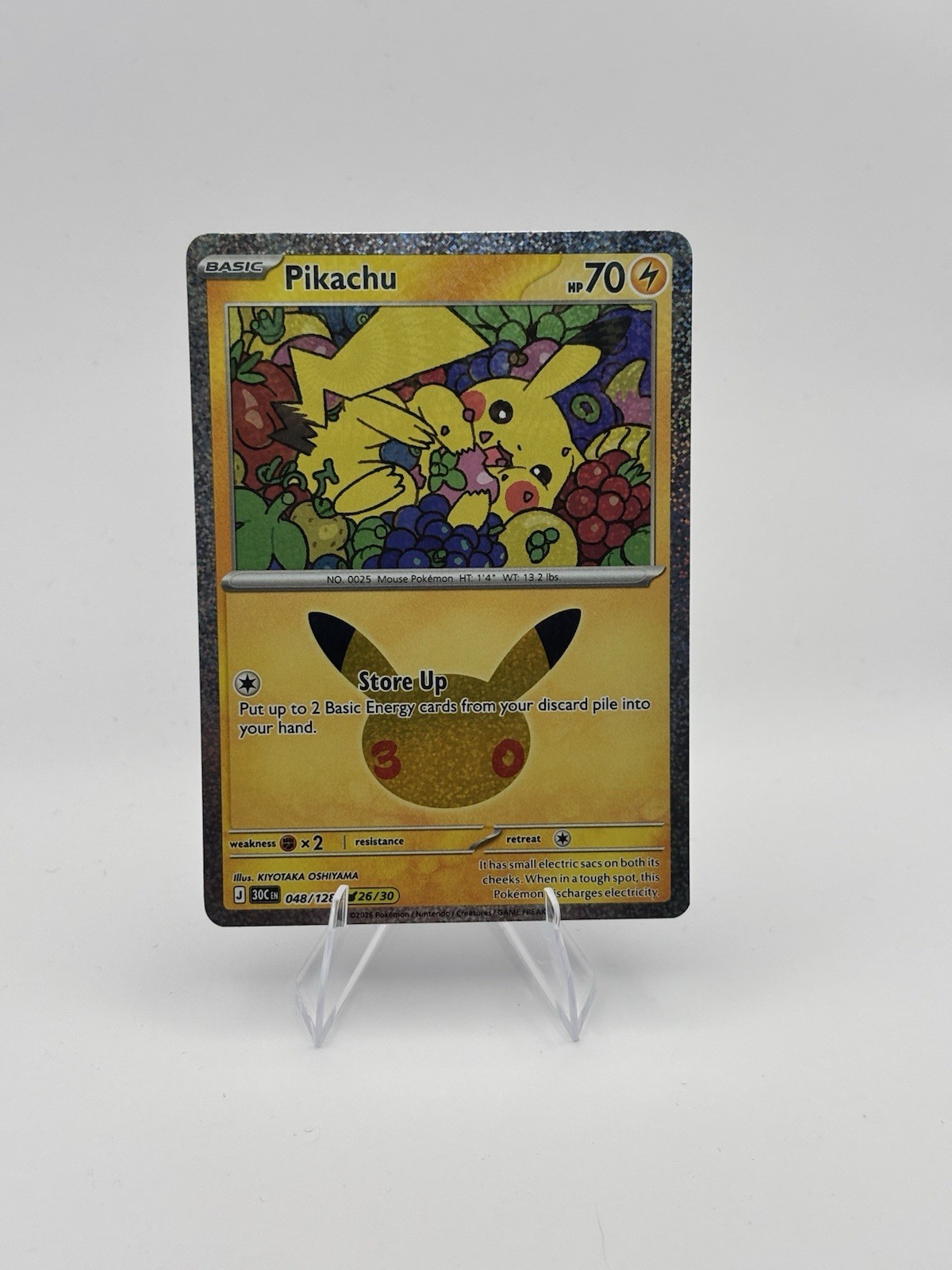 Pikachu 48/128 30th Celebrarion Anniversary (26/30) Holo NM Pokémon TCG
