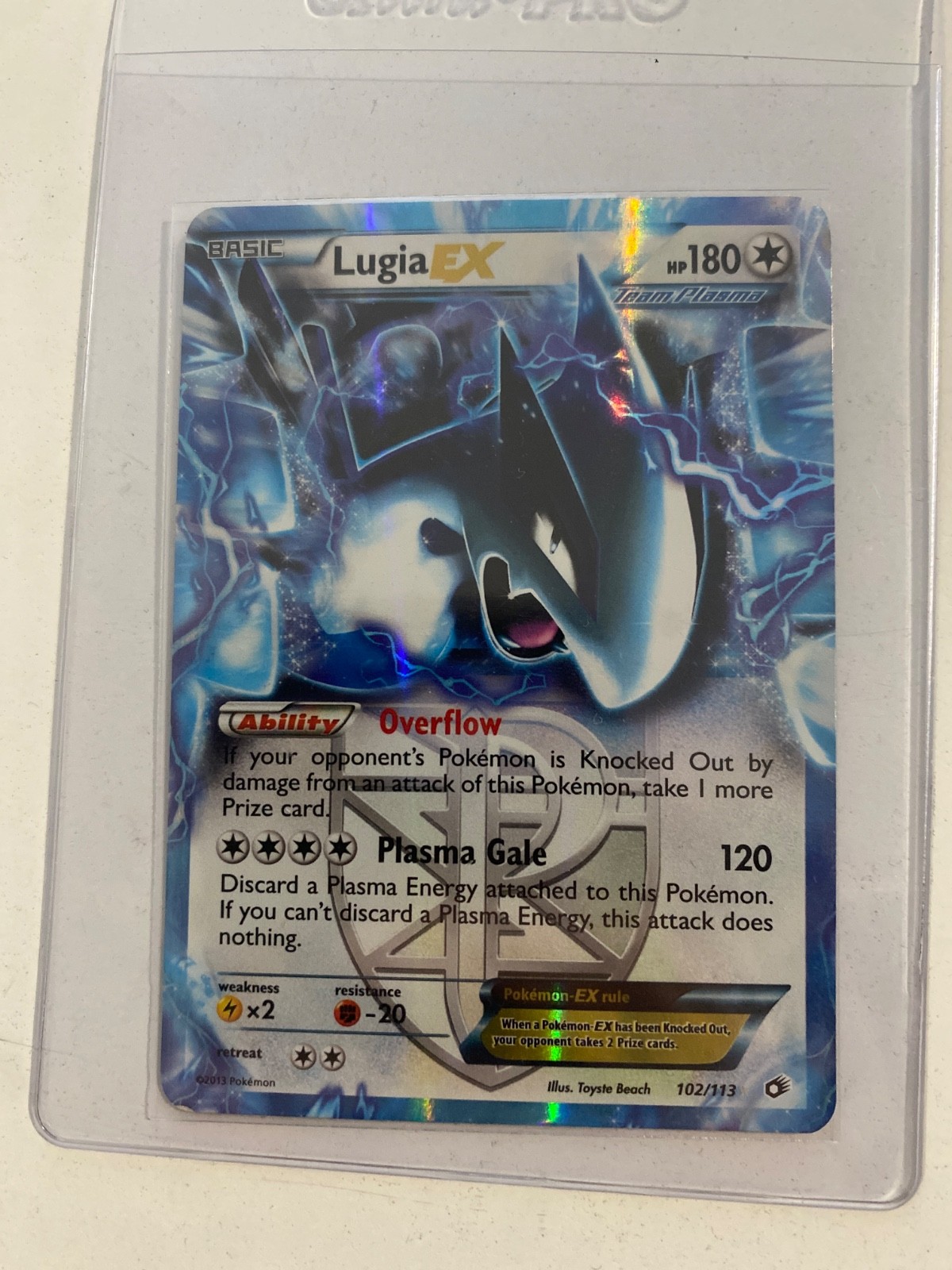 Lugia EX Pokemon TCG Legendary Treasures 102/113 HP
