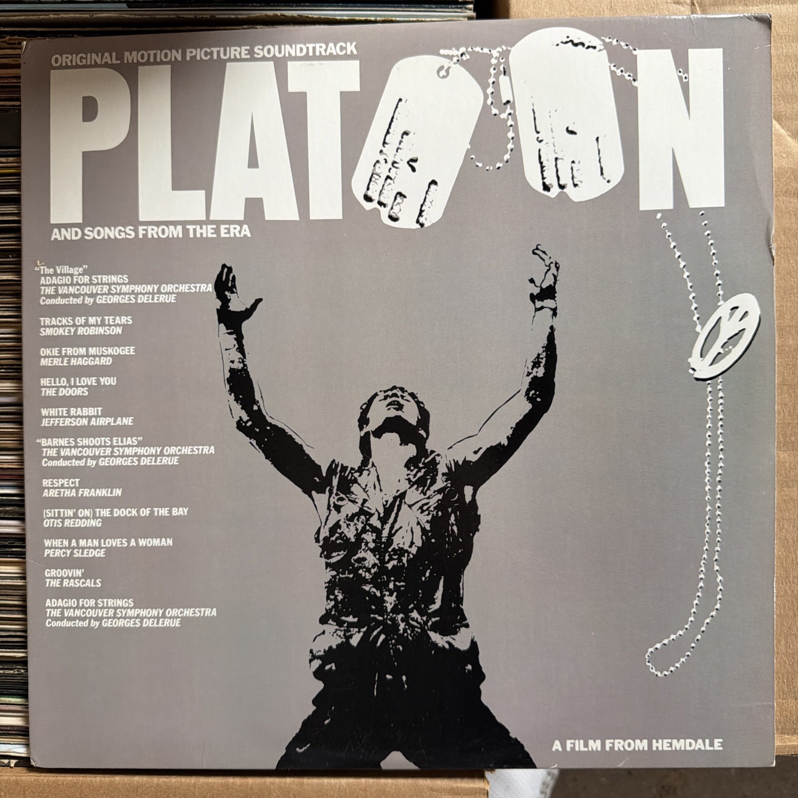 Platoon Soundtrack LP 1987 Atlantic CRC 1A/1A NM Vinyl Doors Aretha Otis
