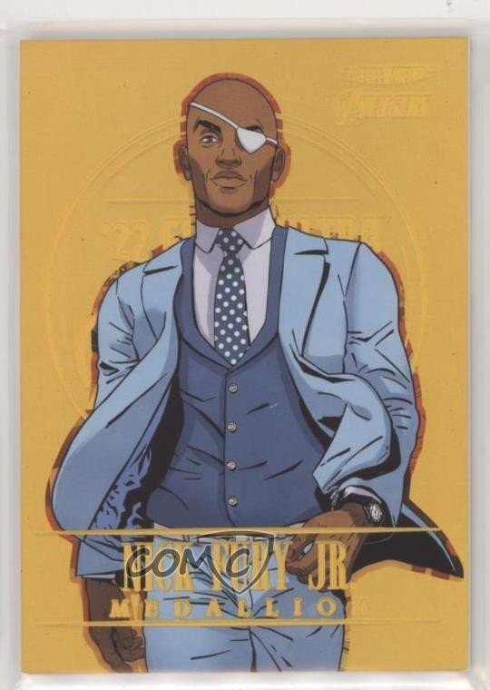 Medaglioni Fleer Ultra Avengers 2022 oro 41/200 Nick Fury Jr #M-29 vm9