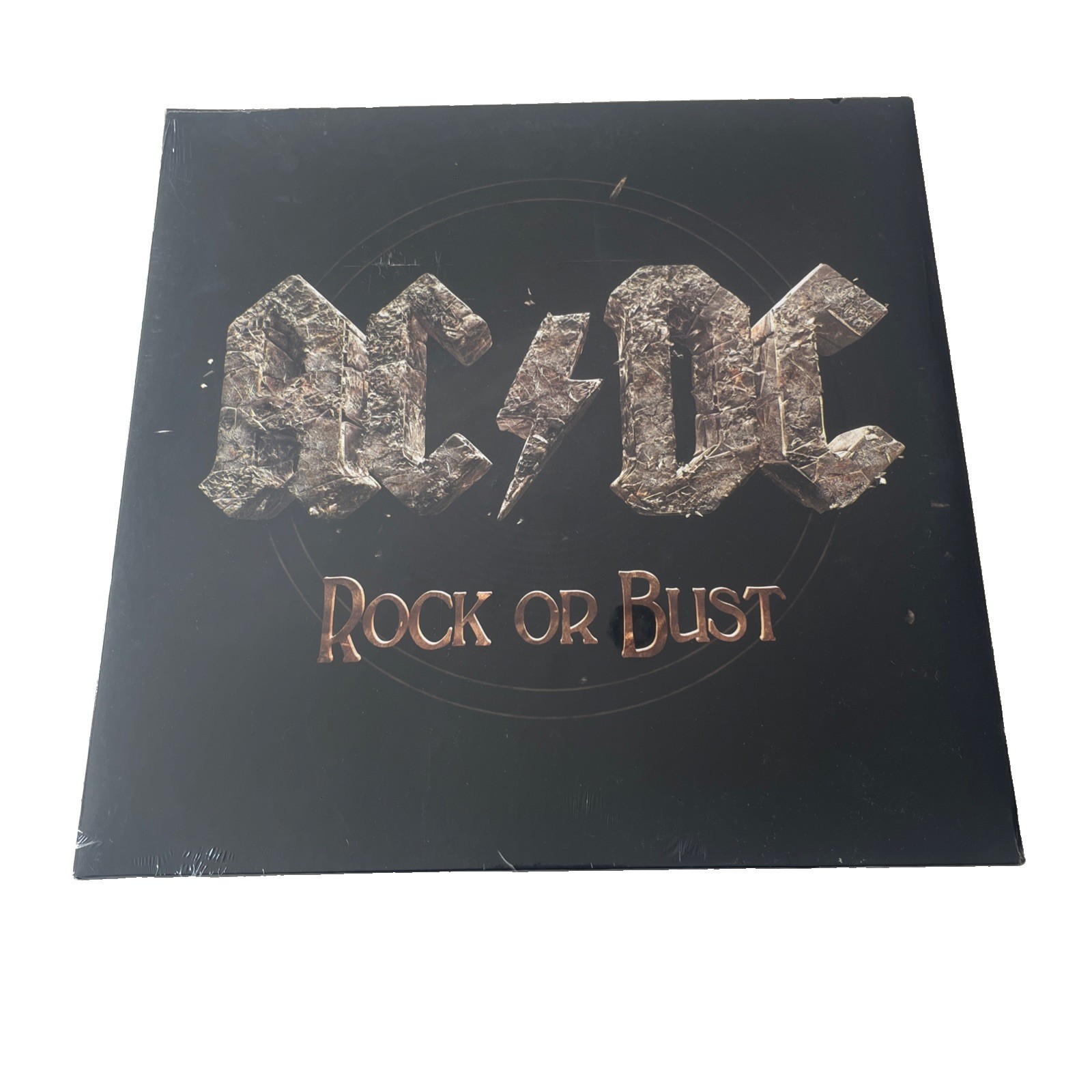 AC/DC - Rock Or Bust - Gold Vinyl LP - 50th Anni torn cellophane. Great price 
