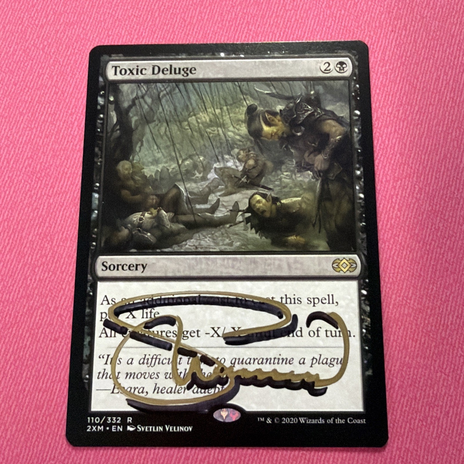 Diluvio Tossico Artista Ombra Firmato Doppio Maestro Magic The Gathering MTG